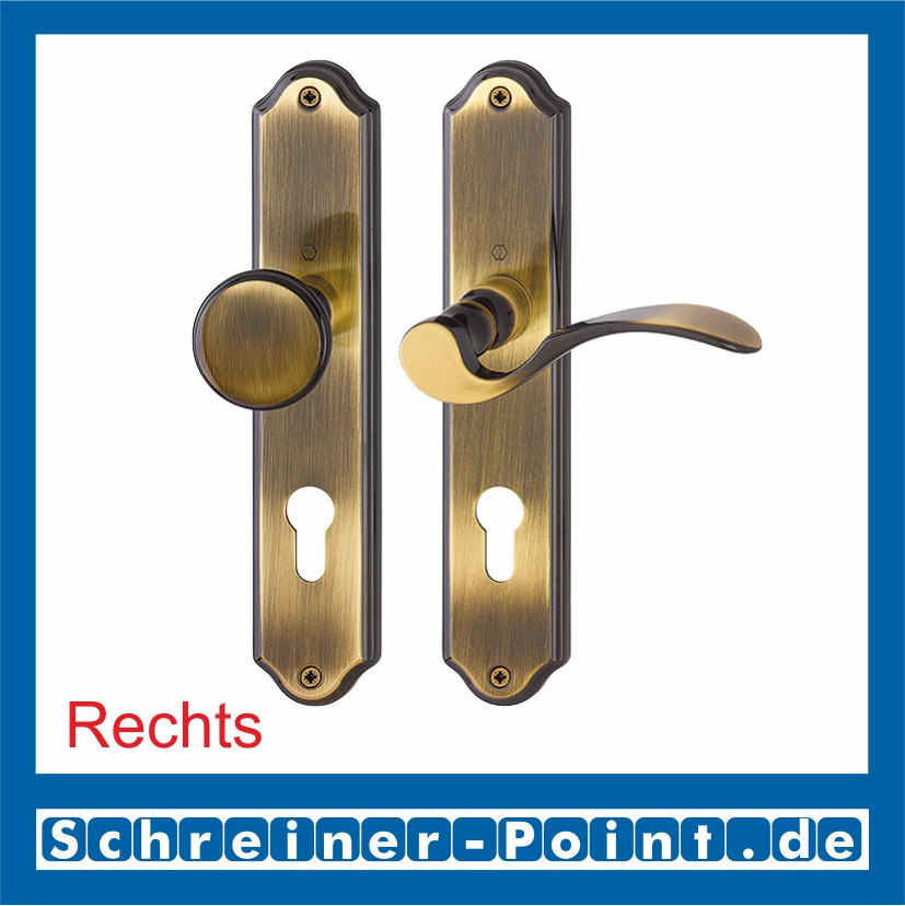 Hoppe Potsdam Langschild-Garnitur F73 Messing brüniert, M112PL/310P, 4946350, 4946475, 4946251, 8071631, 8079345